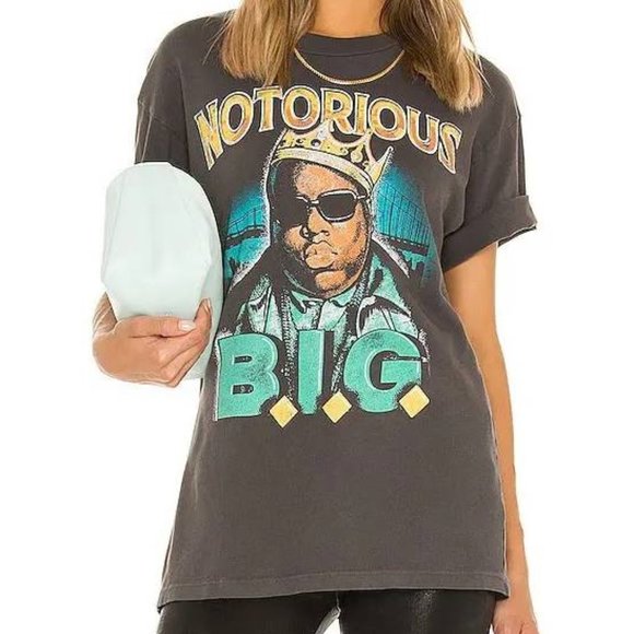 DAYDREAMER Washed Black Notorious B.I.G. Crown Weekend Tee - Picture 1 of 9